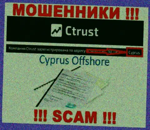 Осторожнее интернет мошенники СТраст Лтд расположились в офшорной зоне на территории - Кипр
