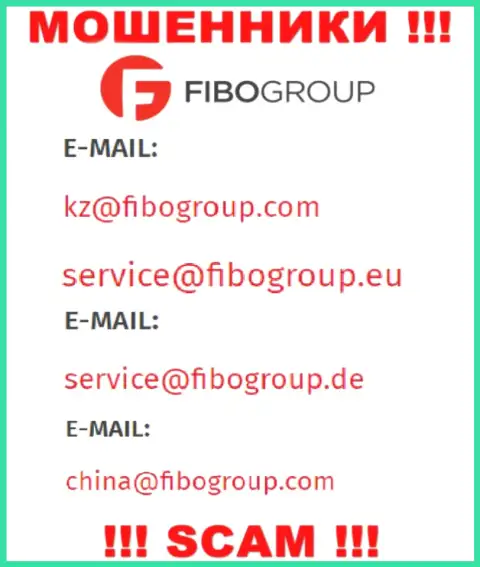 Адрес электронного ящика, который махинаторы FiboForex показали на своем официальном сайте