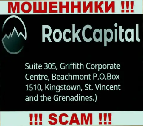 За надувательство людей мошенникам Rock Capital точно ничего не будет, потому что они скрылись в оффшорной зоне: Suite 305 Griffith Corporate Centre, Kingstown, P.O. Box 1510 Beachmout Kingstown, St. Vincent and the Grenadines