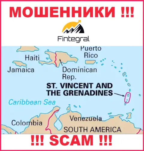 St. Vincent and the Grenadines - здесь зарегистрирована противозаконно действующая контора Fintegral