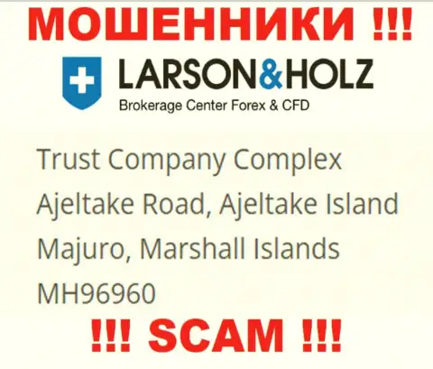 Оффшорное расположение Ларсон Хольц - Trust Company Complex Ajeltake Road, Ajeltake Island Majuro, Marshall Islands МН96960, оттуда эти интернет-мошенники и прокручивают свои манипуляции