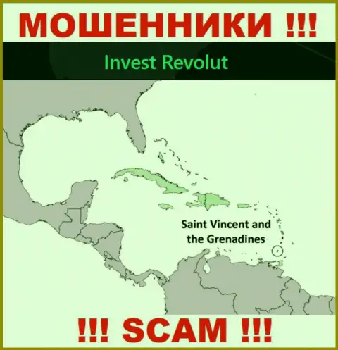 Инвест-Револют Ком находятся на территории - Кингстаун, Сент-Винсент и Гренадины, избегайте работы с ними
