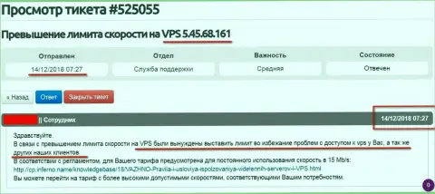Веб-хостер сообщил, что VPS сервера, где и хостится web-портал ffin.xyz ограничен в скорости