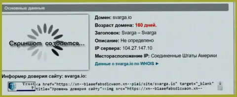 Возраст домена forex конторы Сварга, исходя из инфы, полученной на интернет-сайте довериевсети рф