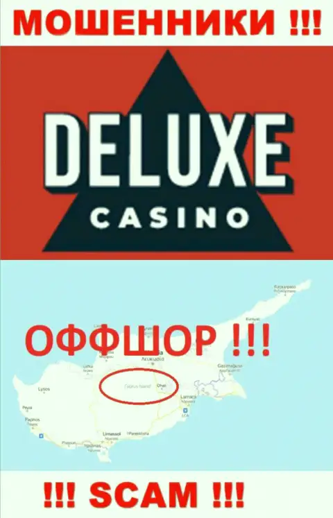 Deluxe Casino - это мошенническая контора, пустившая корни в офшоре на территории Кипр