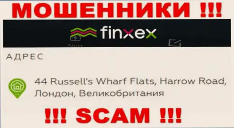 Finxex Com - это МОШЕННИКИФинксексОтсиживаются в офшоре по адресу: 44 Russell's Wharf Flats, Harrow Road, London, UK