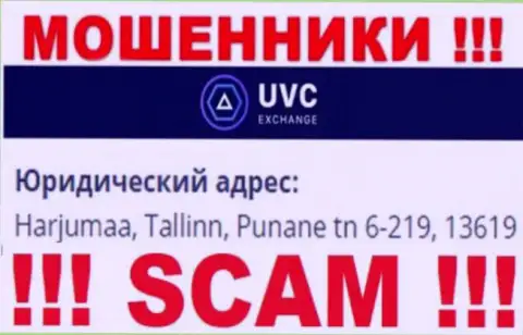 ЮВСЭксчендж - это противоправно действующая компания, которая прячется в оффшорной зоне по адресу: Harjumaa, Tallinn, Punane tn 6-219, 13619