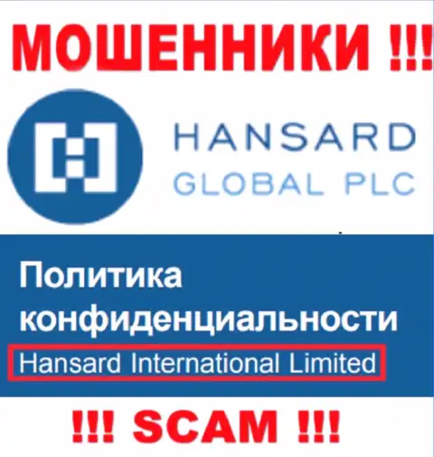 На интернет-сервисе Hansard International Limited сказано, что Hansard International Limited - это их юридическое лицо, однако это не значит, что они приличны