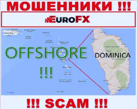 Dominica - оффшорное место регистрации мошенников ЕвроФХ Трейд, опубликованное на их сайте