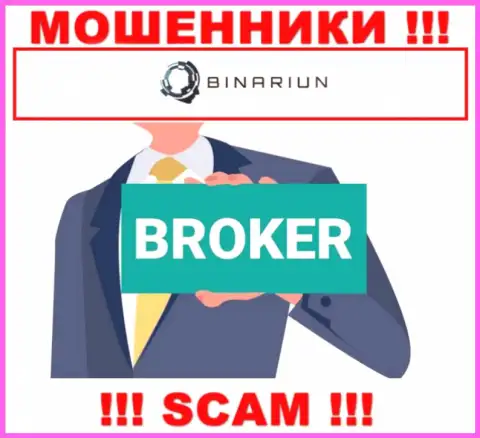 Работая совместно с Binariun, рискуете потерять вклады, потому что их Broker - это надувательство