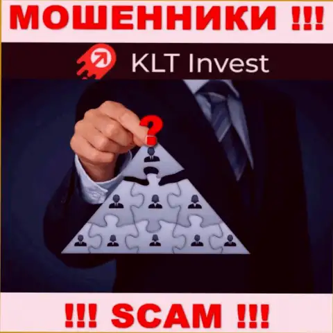 Нет возможности выяснить, кто конкретно является руководителем организации KLTInvest Com - это явно мошенники