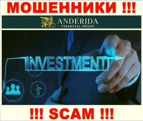 Anderida разводят лохов, предоставляя противоправные услуги в области Инвестиции