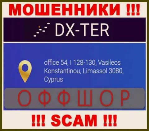 office 54, I 128-130, Vasileos Konstantinou, Limassol 3080, Cyprus это официальный адрес компании ДИксТер, находящийся в офшорной зоне
