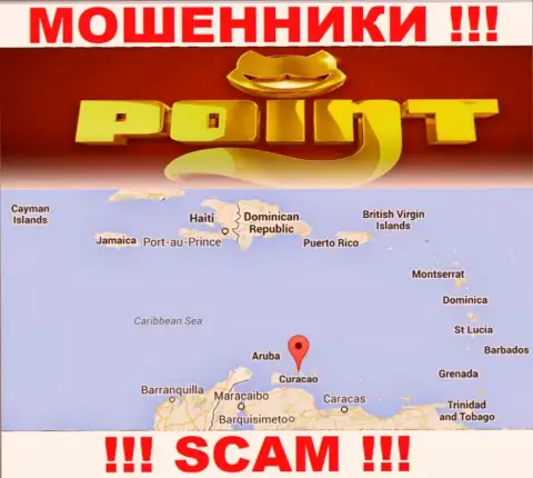 Организация PointLoto Com зарегистрирована довольно-таки далеко от клиентов на территории Curacao
