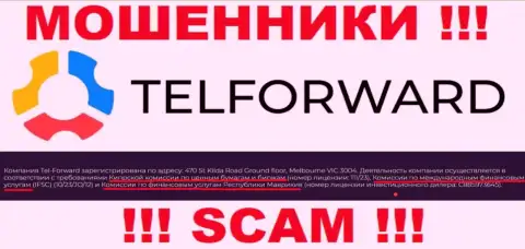 TelForward Net и контролирующий их незаконные комбинации орган (IFSC), являются мошенниками