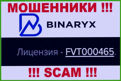 На сайте мошенников Binaryx хоть и приведена лицензия на осуществление деятельности, однако они все равно МОШЕННИКИ