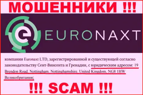 Официальный адрес компании EuroNax у нее на онлайн-сервисе фиктивный - это ЯВНО АФЕРИСТЫ !