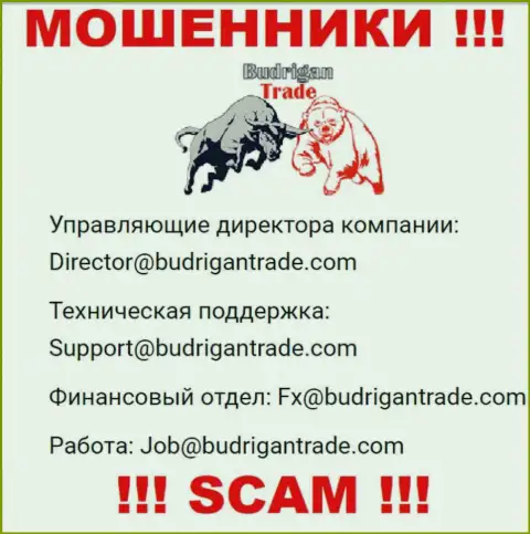 Не отправляйте сообщение на электронный адрес Budrigan Ltd - это воры, которые присваивают деньги лохов