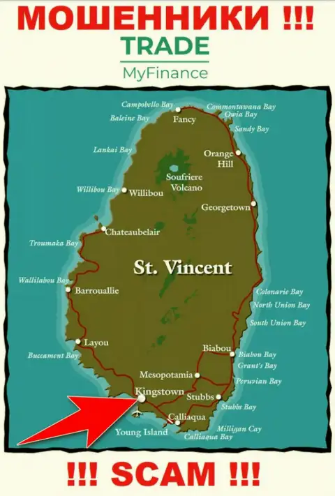 Юридическое место регистрации internet мошенников Trade My Finance - Kingstown, Saint Vincent and the Grenadines