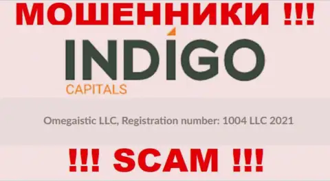 Регистрационный номер очередной жульнической организации Indigo Capitals - 1004 LLC 2021