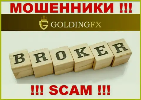 Broker - это именно то, чем занимаются internet-мошенники Goldingfx InvestLIMITED