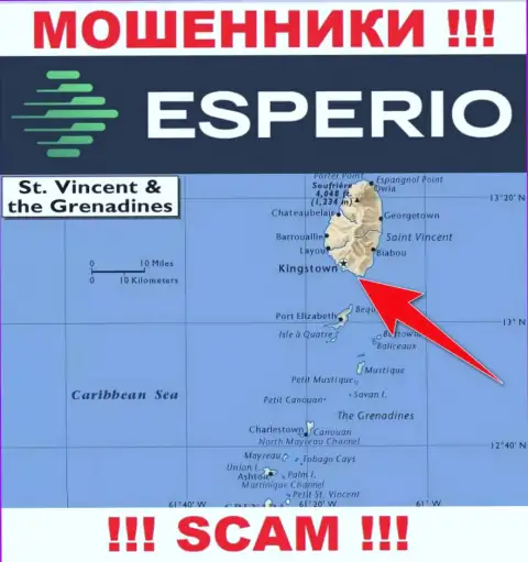 Офшорные интернет-кидалы Esperio Org прячутся тут - Кингстаун, Сент-Винсент и Гренадины