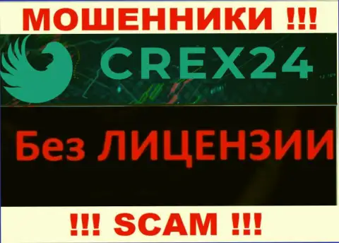 У жуликов Crex24 Com на ресурсе не предоставлен номер лицензии конторы !!! Будьте крайне бдительны
