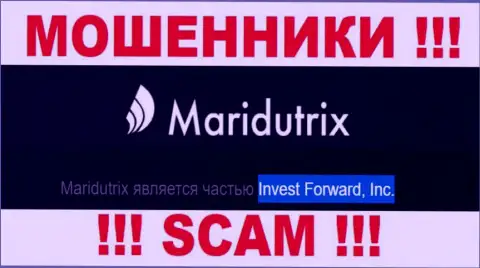 Организация Maridutrix находится под крышей компании Invest Forward, Inc.