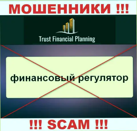 Информацию о регуляторе организации Trust-Financial-Planning Com не найти ни у них на сервисе, ни во всемирной интернет сети