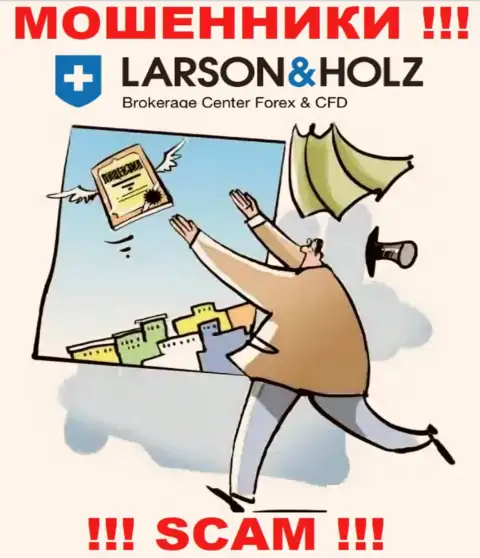 LarsonHolz - это сомнительная организация, ведь не имеет лицензии