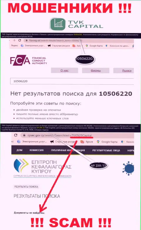 У организации TVK Capital не показаны сведения о их номере лицензии - циничные internet разводилы !