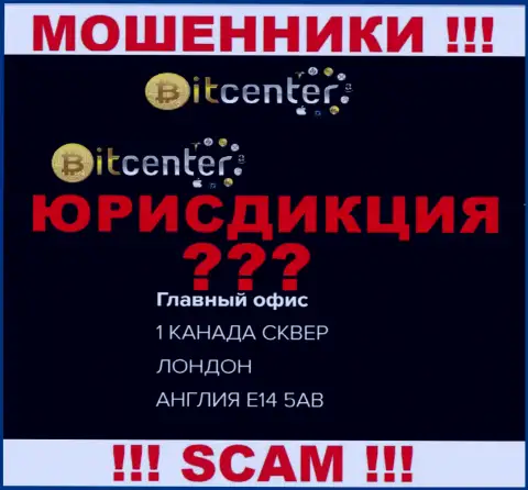 Не верьте BitCenter Co Uk - они размещают ложную информацию относительно юрисдикции